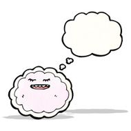 cartoon cloud with thought bubble N21