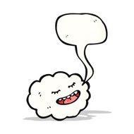 cartoon cloud with speech bubble N31