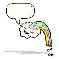 cartoon cloud with speech bubble N35