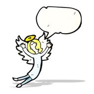 cartoon angel with speech bubble N7