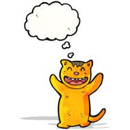 cartoon happy cat