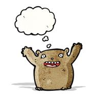 excited cartoon bear