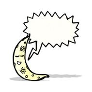 Cartoon Crescent Moon N14