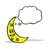 Cartoon Crescent Moon N15