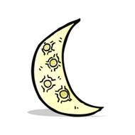 Cartoon Crescent Moon N16