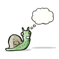 cartoon snail with thought balloon N3