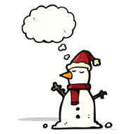 snowman with thought bubble N2
