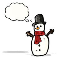 snowman with thought bubble N3