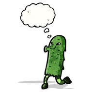 green monster with thought bubble