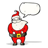 cartoon santa with speech bubble N6