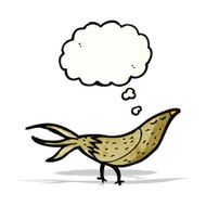 bird with thought bubble cartoon N2