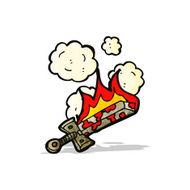 flaming sword cartoon N2