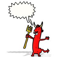 cartoon shouting devil