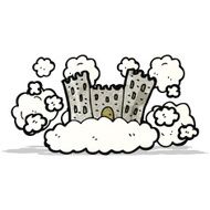 cartoon floating castle N2