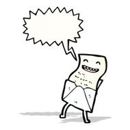 laughing letter cartoon character