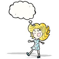 pretty girl with thought bubble N4
