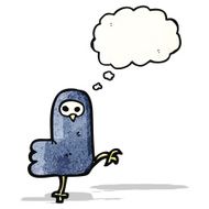 cartoon spooky crow
