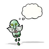 zombie head cartoon