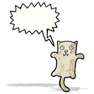 cartoon cat with speech bubble N81
