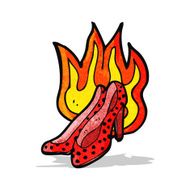 flaming hot high heel shoes