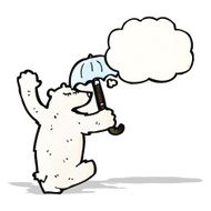 cartoon polar bear with thought bubble N52