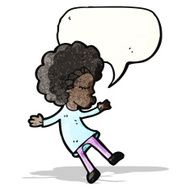 cartoon girl with speech bubble N26