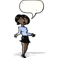 cartoon woman in short skirt N6