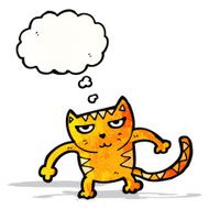 cartoon cat ready for fight