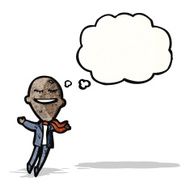 cartoon balloon head businessman N4