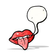 sticking out tongue cartoon