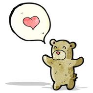 cartoon teddy bear with love heart N9