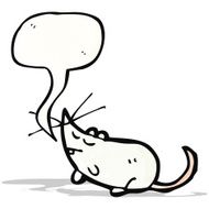 cartoon white mouse N13