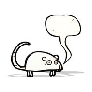 cartoon white mouse N14