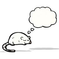 white mouse with thought bubble N5