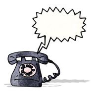 retro telephone cartoon