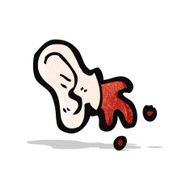 cut off ear cartoon