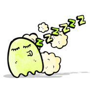 sleepy ghost cartoon