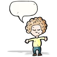 cartoon boy with speech bubble N16