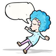 cartoon talking hippie girl