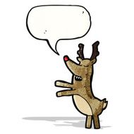 cartoon red nosed reindeer N8