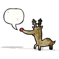 cartoon red nosed reindeer N9
