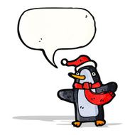 cartoon chirstmas penguin