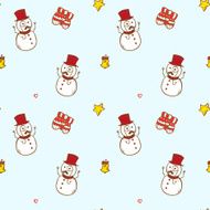 Vector christmas and new year seamless pattern