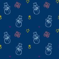 Vector christmas and new year seamless pattern N2