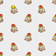 Vector seamless owl pattern N3