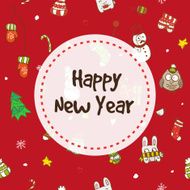 Vector christmas and new year seamless pattern N5