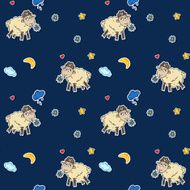 Seamless sheep pattern N7
