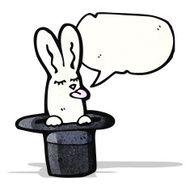 cartoon rabbit in top hat N4