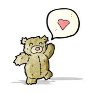 cartoon bear with love heart N3