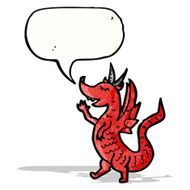 cartoon little red dragon